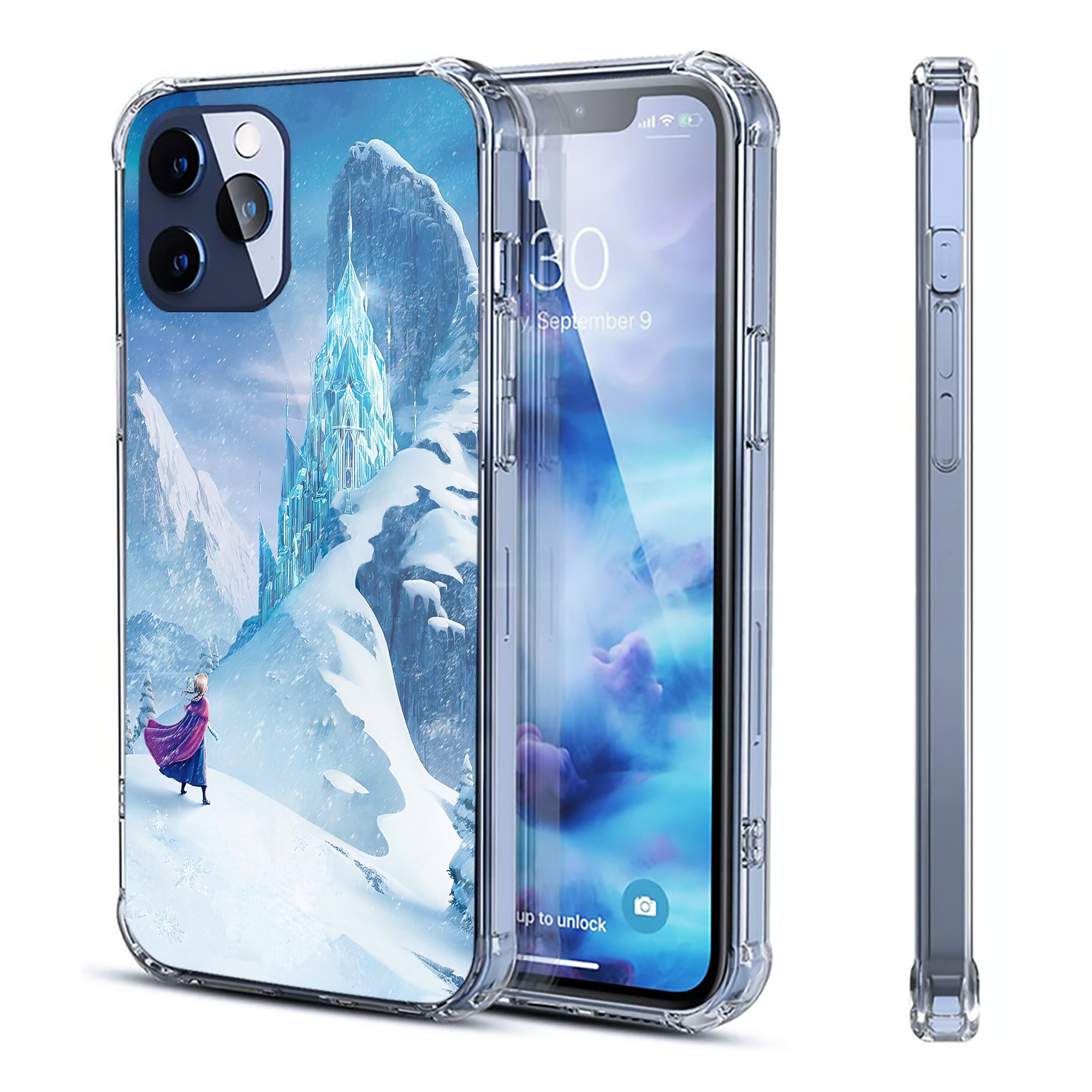 （画像用） アナと雪の女王 アンナ エルサ Frozen Anna Elsa 【iPhone 12シリーズ対応】透明スマホケース（クリアソフトケース）